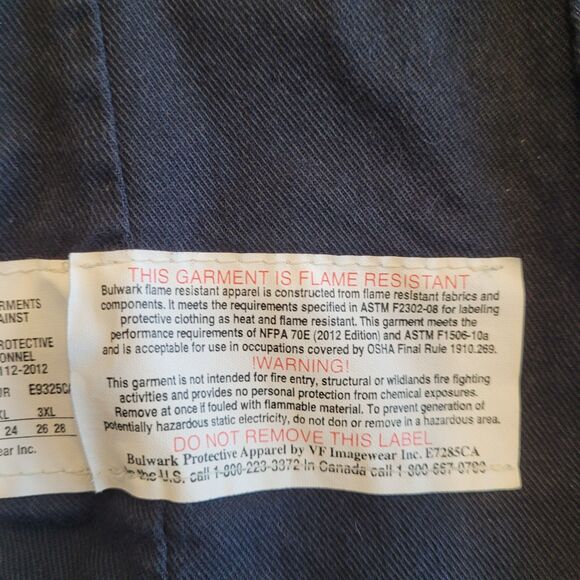 Bulwark FR Excel Womens S Reg Black Long Sleeve Button Shirt Pockets SLU3NVB - Picture 8 of 13